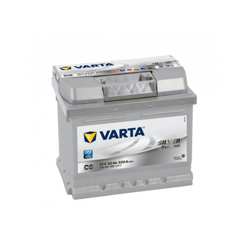 Автомобільний акумулятор VARTA Silver Dynamic (C6) 52Ah 520А R+ (LB1) (h=175)