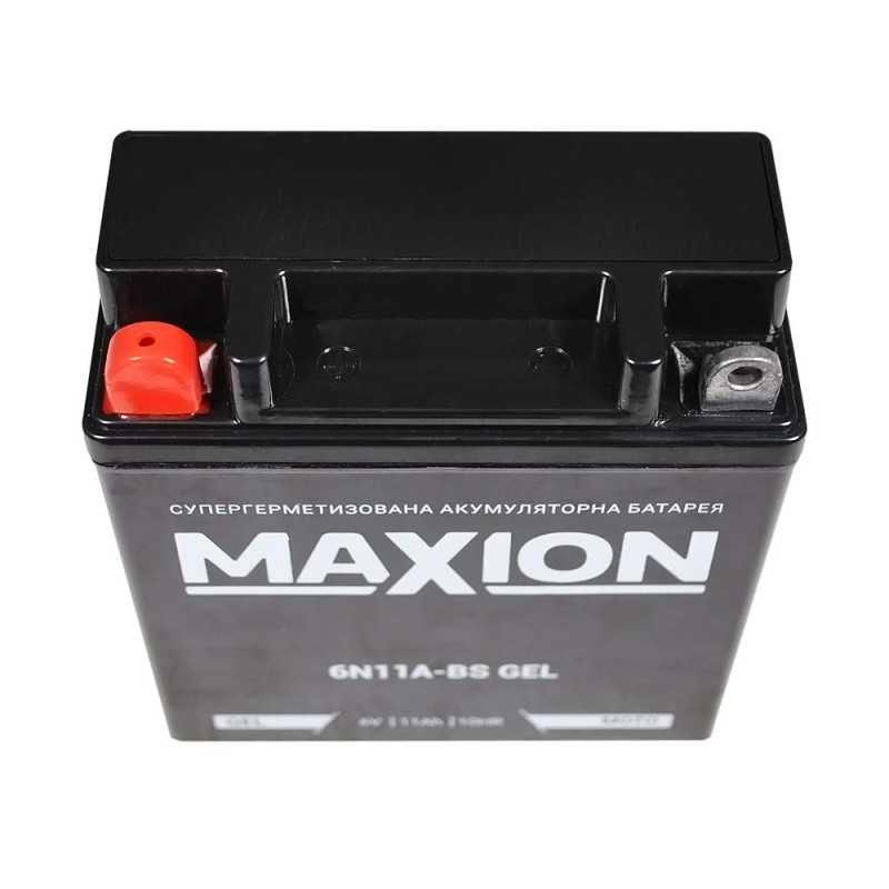 Мото акумулятор MAXION MXBM-6N11A-BS GEL (12V, 11Ah, 100A, +/-)