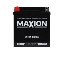 Мото акумулятор MAXION MXBM-6N11A-BS GEL (12V, 11Ah, 100A, +/-)