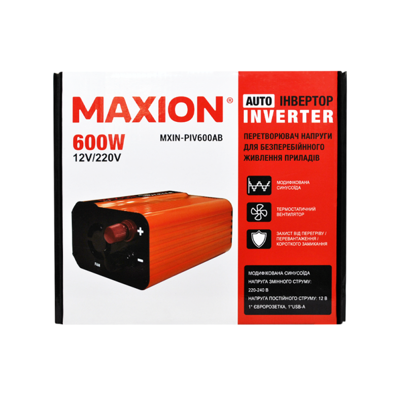 Інвертор MAXION 600W модифікована синусоїда