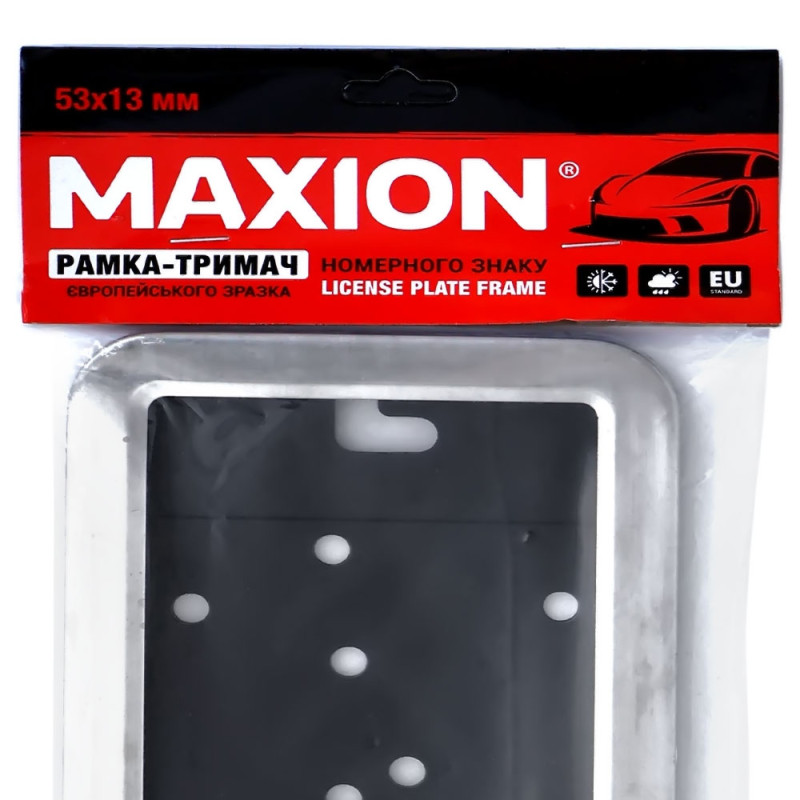 Рамка-тримач номерного знаку MXAC-8091P Матеріал: PP+нерж; 13 см* 53 см
