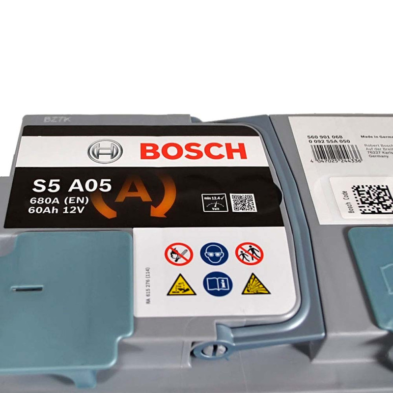 Автомобільний акумулятор BOSCH AGM (S5A 050) (L2) 60Ah 680A R+
