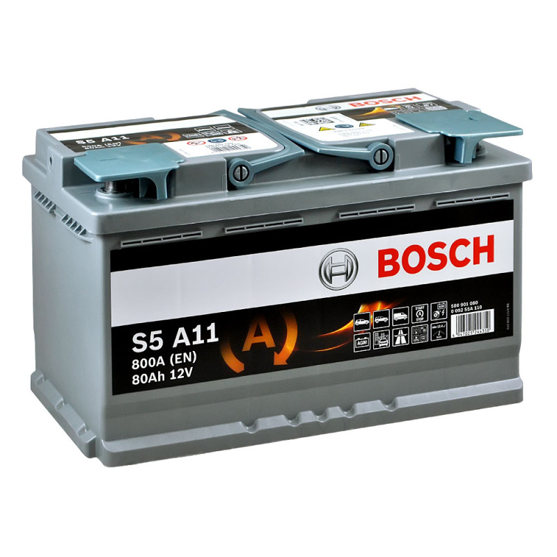 Автомобільний акумулятор BOSCH AGM (S5A 110) (L4) 80Ah 800A R+