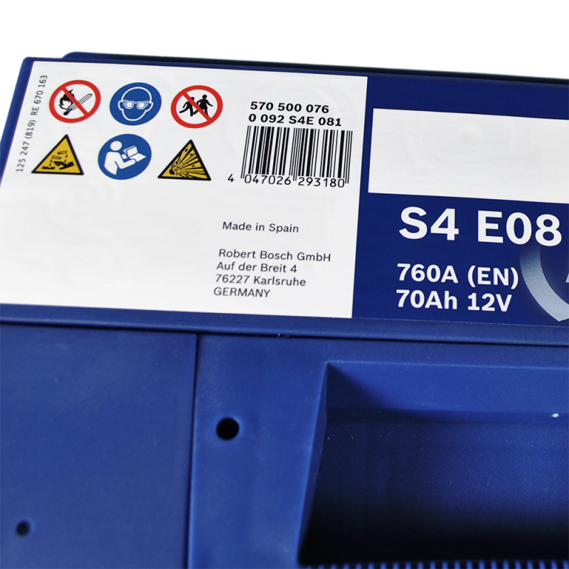 Автомобільний акумулятор BOSCH EFB (S4E 081) (L3) 70Ah 760A R+