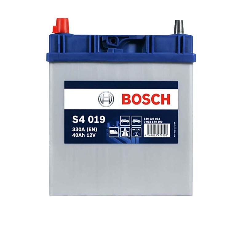 Автомобільний акумулятор BOSCH (S40 190) (B19) Asia 40Ah 330A L+т.к.