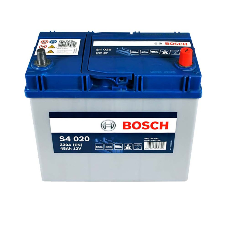 Автомобільний акумулятор BOSCH (S40 200) (B24) Asia 45Ah 330A R+ т.к.