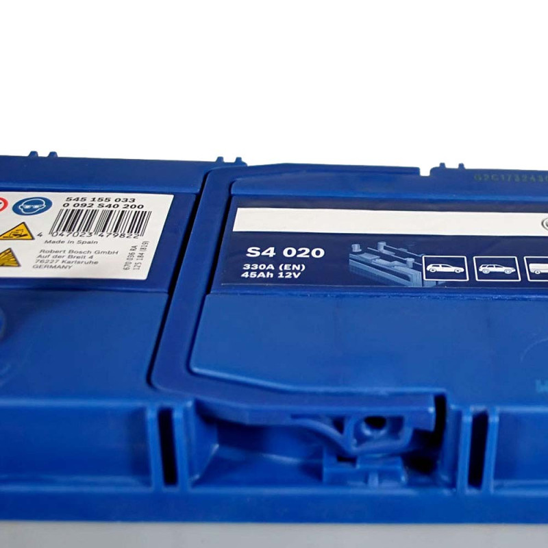 Автомобільний акумулятор BOSCH (S40 200) (B24) Asia 45Ah 330A R+ т.к.