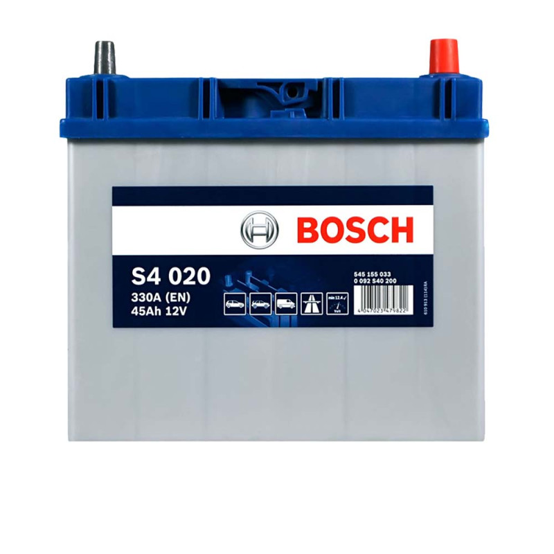 Автомобільний акумулятор BOSCH (S40 200) (B24) Asia 45Ah 330A R+ т.к.
