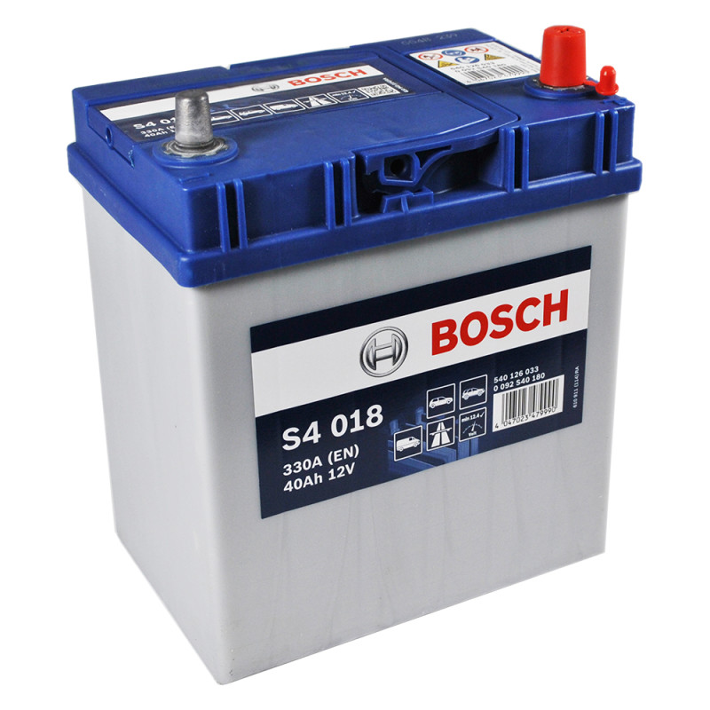 Автомобільний акумулятор BOSCH (S40 180) (B19) Asia 40Ah 330A R+