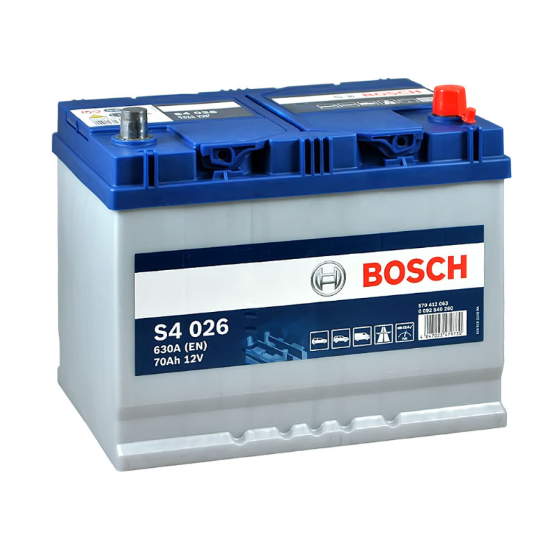 Автомобільний акумулятор BOSCH (S40 260) (D26) Asia 70Ah 630A R+ н.к.