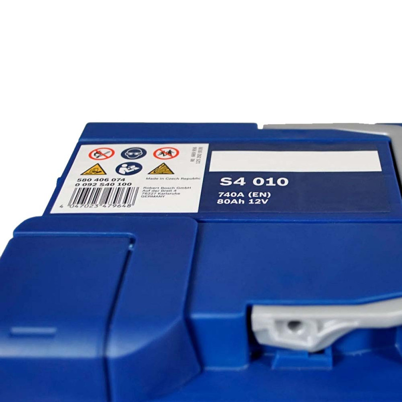 Автомобільний акумулятор BOSCH (S40 100) (LB4) 80Ah 740A R+ (h=175) (LB4)