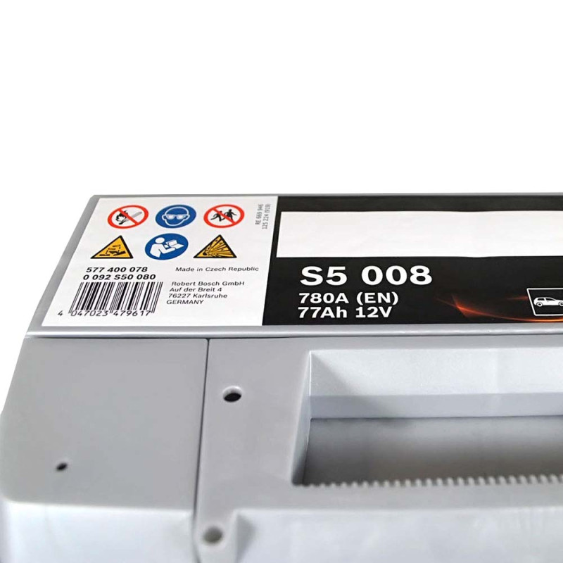 Автомобільний акумулятор BOSCH (S50 080) (L3) 77Ah 780A R+