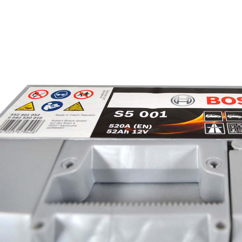 Автомобільний акумулятор BOSCH (S50 010) (LB1) 52Ah 520A R+ (h=175)