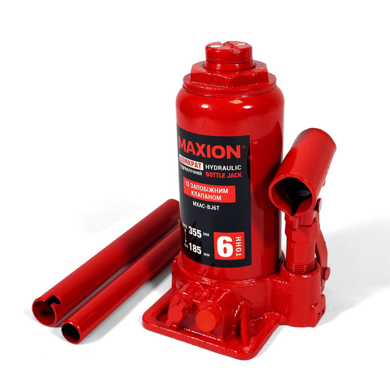 Домкрат гідравлічний MAXION MXAC-ВJ6Т; 6 тонн. Висота підйому 185-355 mm,