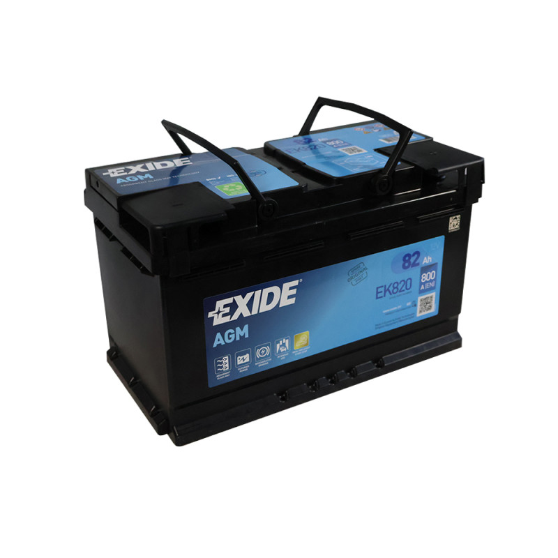 Автомобільний акумулятор EXIDE Start-Stop AGM (EK820) 82Аh 800A R+ (L4)