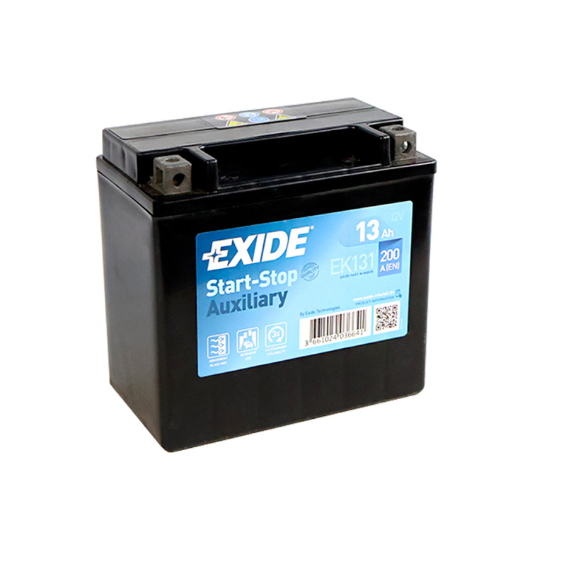 Автомобільний акумулятор EXIDE Start-Stop AGM AUXILIARY (EK131) 13Аh 200A L+