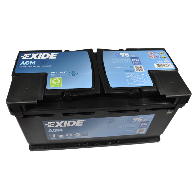 Автомобільний акумулятор EXIDE Start-Stop AGM (EK950) 95Аh 850A R+ (L5)