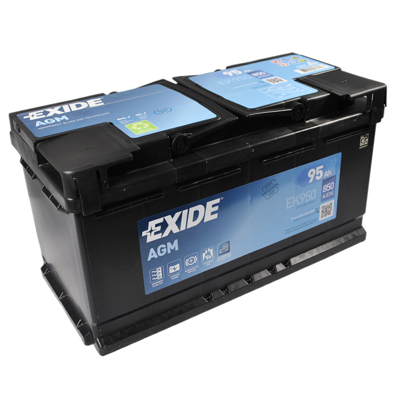 Автомобільний акумулятор EXIDE Start-Stop AGM (EK950) 95Аh 850A R+ (L5)