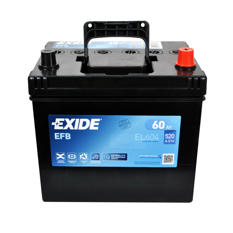 Автомобільний акумулятор EXIDE Start-Stop EFB Asia (EL604) 60Ah 520A R+ (D23)