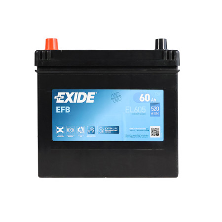 Автомобільний акумулятор EXIDE Start-Stop EFB Asia (EL605) 60Ah 520A L+ (D23)