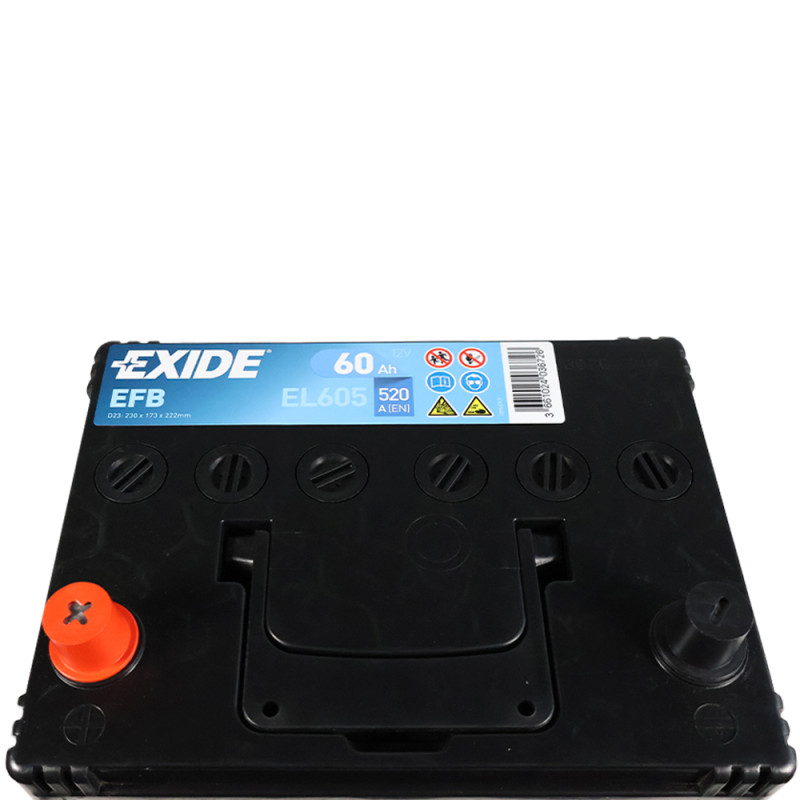 Автомобільний акумулятор EXIDE Start-Stop EFB Asia (EL605) 60Ah 520A L+ (D23)