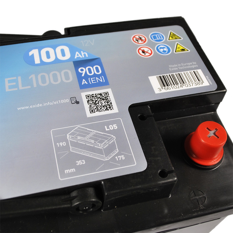 Автомобільний акумулятор EXIDE Start-Stop EFB (EL1000) 100Аh 900A R+ (L5)