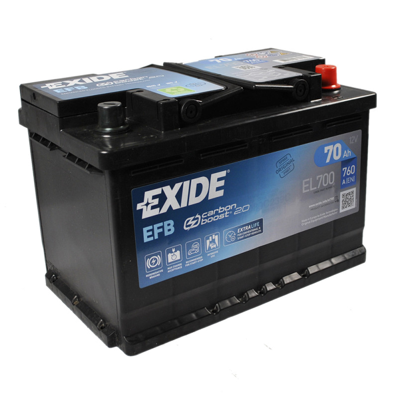 Автомобільний акумулятор EXIDE Start-Stop EFB (EL700) 70Аh 760A R+ (L3)