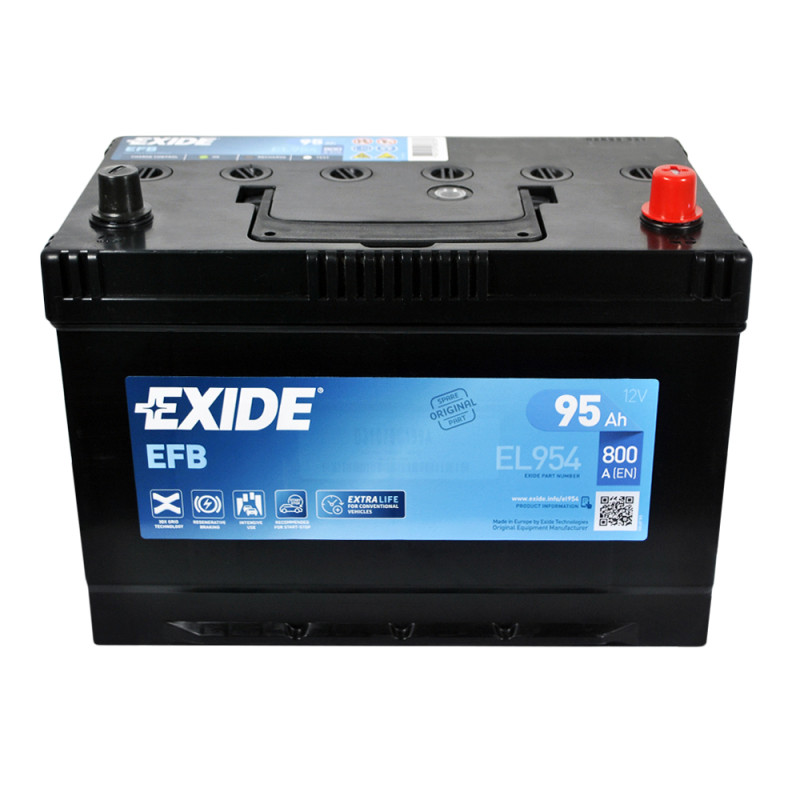 Автомобільний акумулятор EXIDE Start-Stop EFB Asia (EL954) 95Аh 800A R+ (D31)