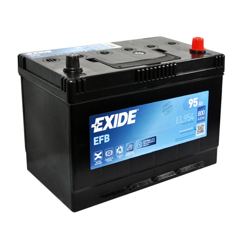 Автомобільний акумулятор EXIDE Start-Stop EFB Asia (EL954) 95Аh 800A R+ (D31)