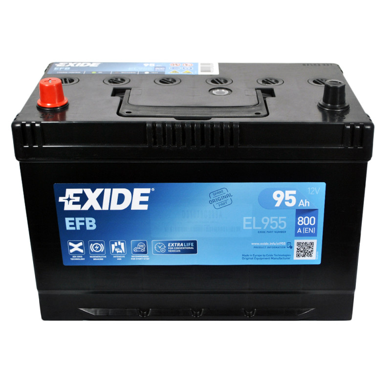 Автомобільний акумулятор EXIDE Start-Stop EFB Asia (EL955) 95Аh 800A L+ (D31)