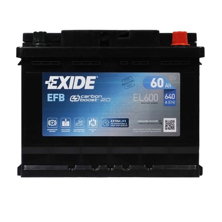 Автомобільний акумулятор EXIDE Start-Stop EFB (EL600) 60Аh 640A R+