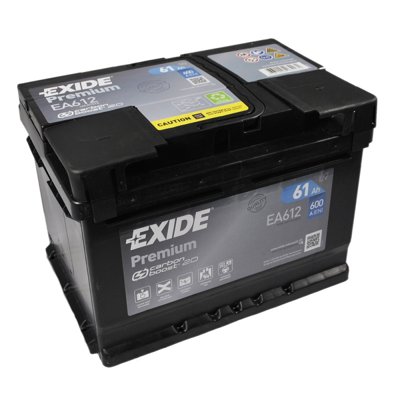 Автомобільний акумулятор EXIDE Premium (EA612) 61Аh 600Ah R+ h=175 (LB2)