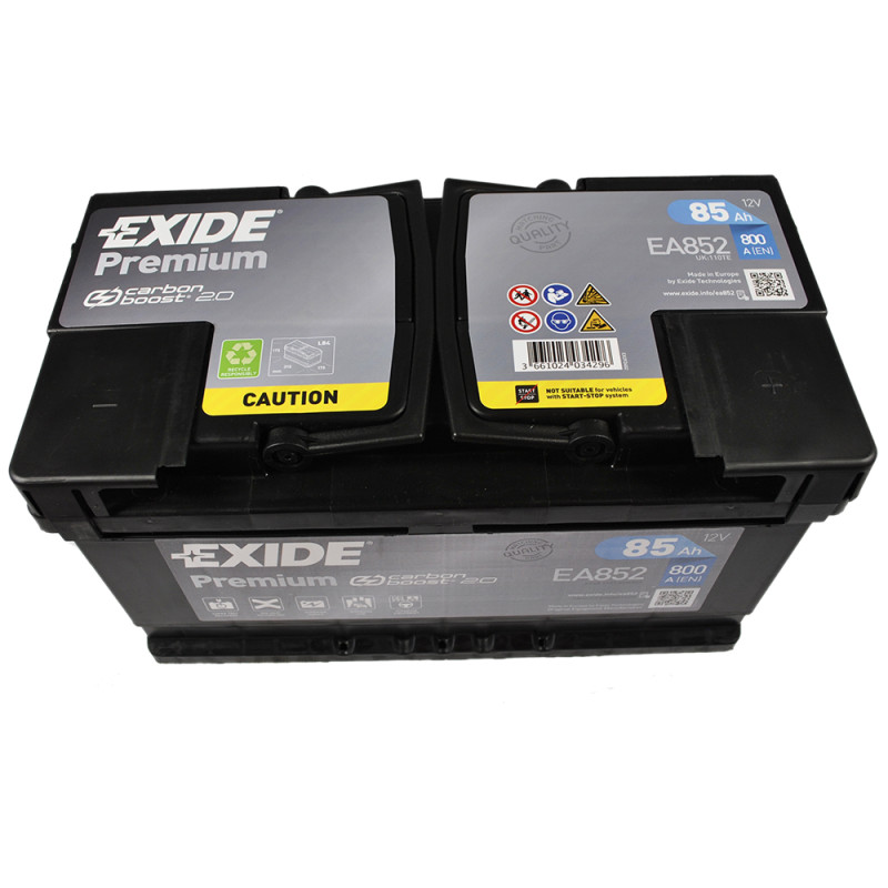 Автомобільний акумулятор EXIDE Premium (EA852) 85Аh 800Ah R+ h=175