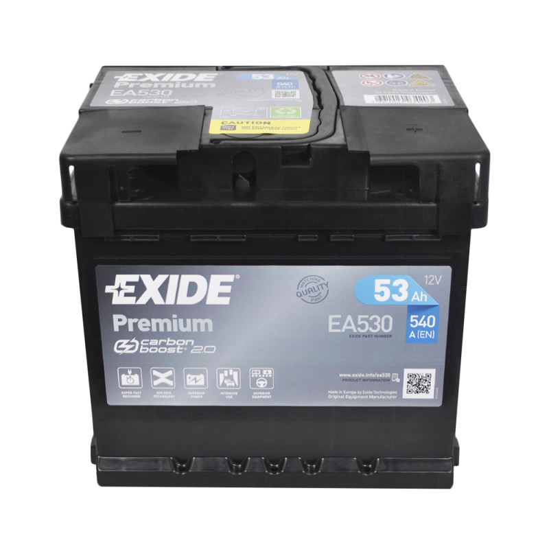 Автомобільний акумулятор EXIDE Premium (EA530) 53Аh 540A R+