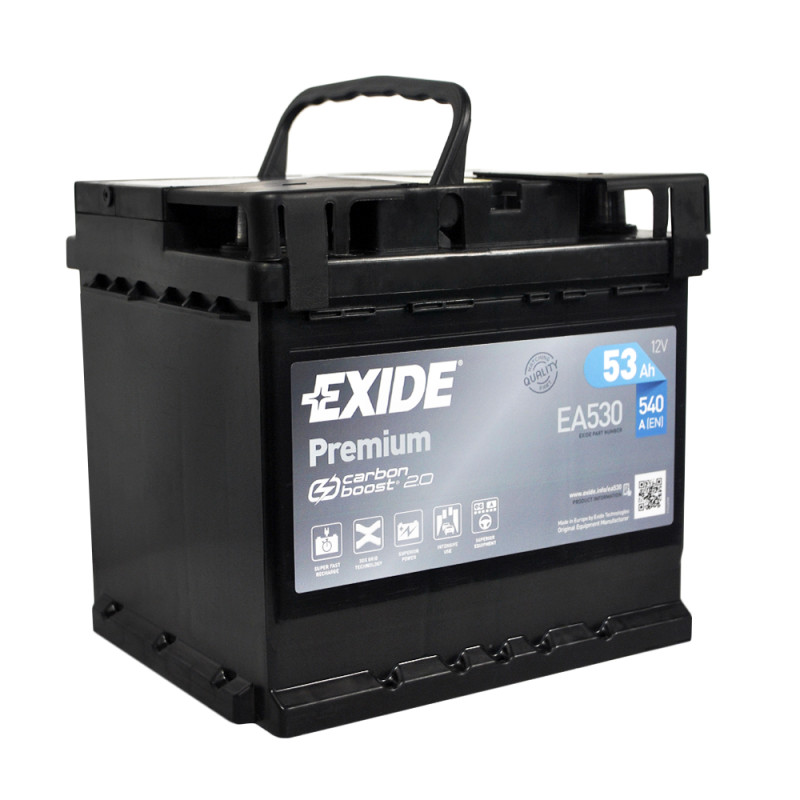Автомобільний акумулятор EXIDE Premium (EA530) 53Аh 540A R+