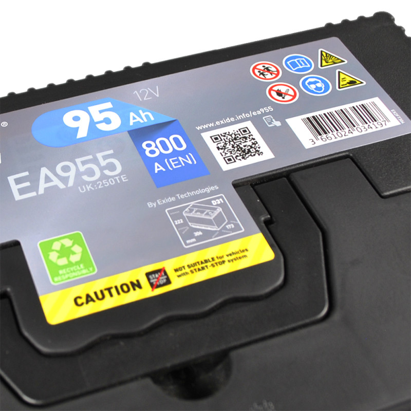 Автомобільний акумулятор EXIDE Premium Asia (EA955) 95Аh 800Ah L+ (D31)