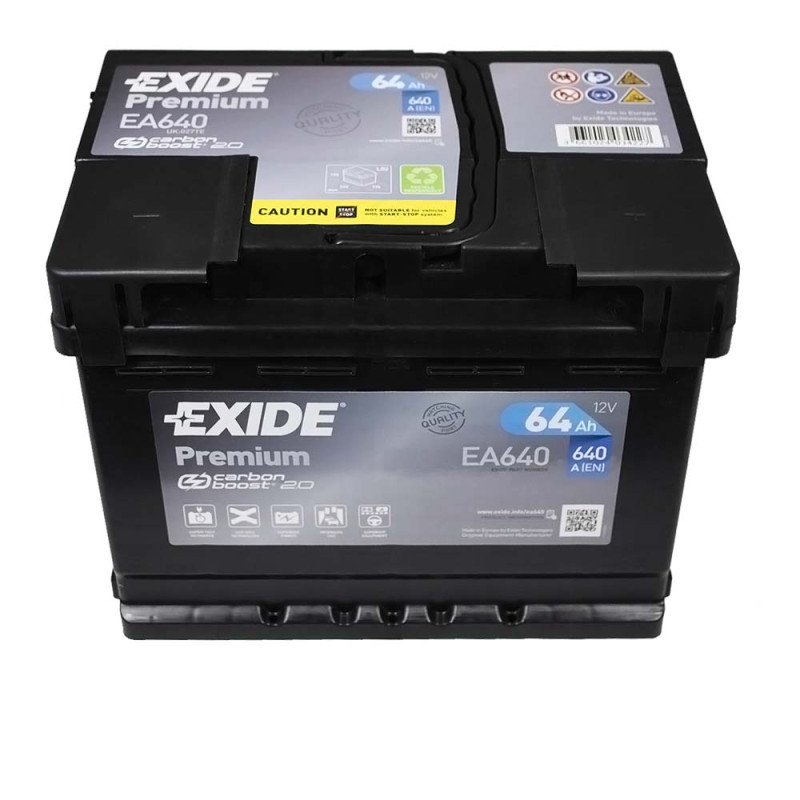 Автомобільний акумулятор EXIDE Premium (EA640) 64Аh 640Ah R+ (L2)