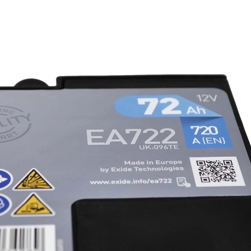 Автомобільний акумулятор EXIDE Premium (EA722) 72Аh 720Ah R+ (LB3)