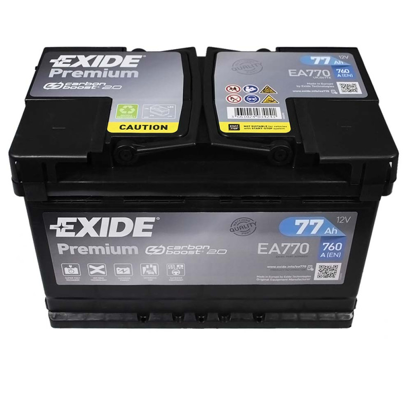 Автомобільний акумулятор EXIDE Premium (EA770) 77Аh 760Ah R+ (L3)
