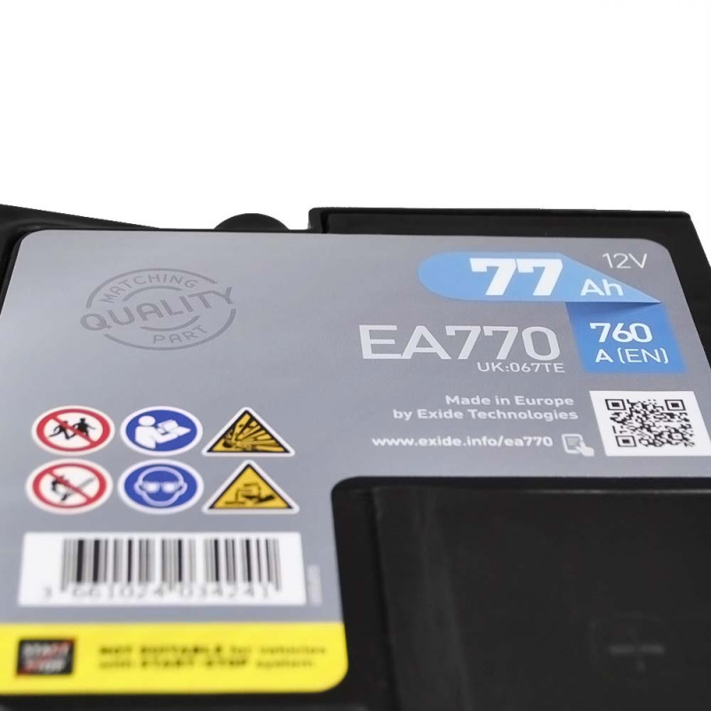 Автомобільний акумулятор EXIDE Premium (EA770) 77Аh 760Ah R+ (L3)