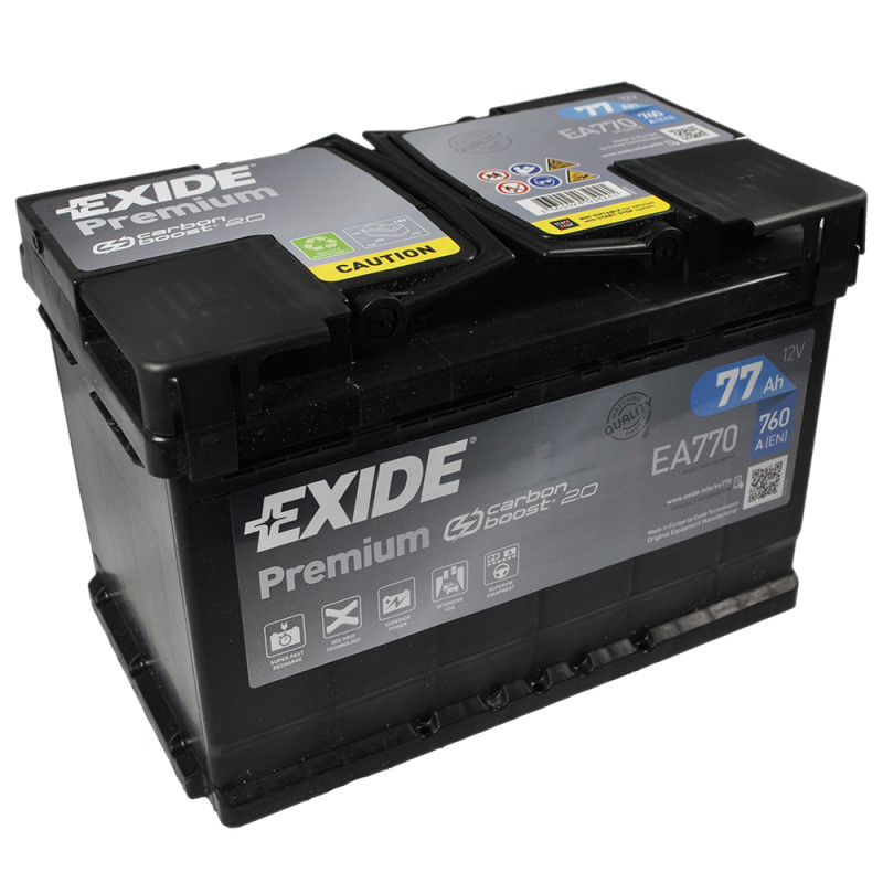 Автомобільний акумулятор EXIDE Premium (EA770) 77Аh 760Ah R+ (L3)