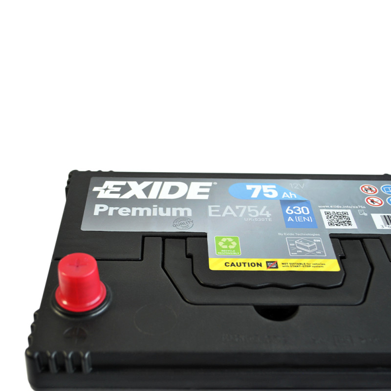 Автомобільний акумулятор EXIDE Premium Asia (EA754) 75Аh 630Ah R+ (D26)