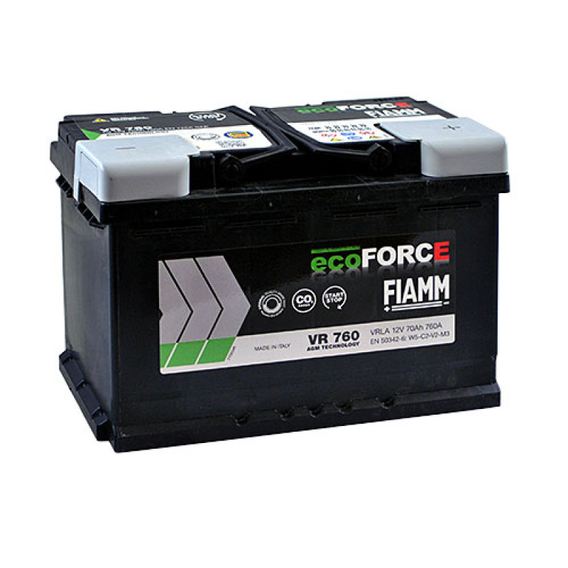 Автомобільний акумулятор FIAMM Ecoforce AGM 70Аh 760А R+ (VR760) (L3)