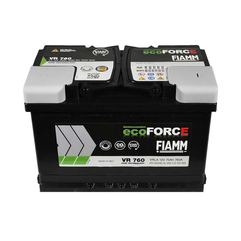 Автомобільний акумулятор FIAMM Ecoforce AGM 70Аh 760А R+ (VR760) (L3)