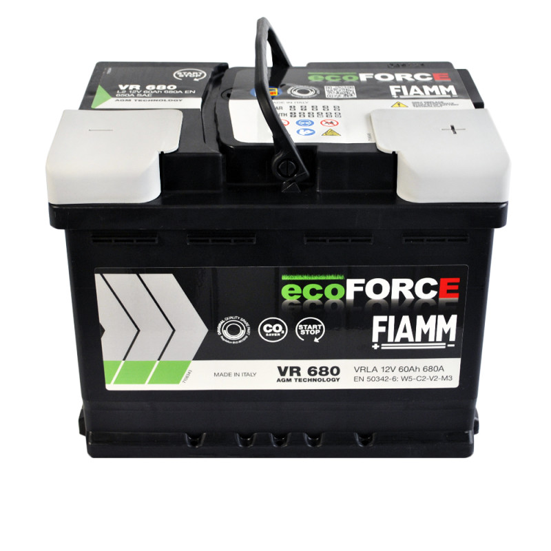 Автомобільний акумулятор FIAMM Ecoforce AGM 60Аh 680А R+ (VR680) (L2)