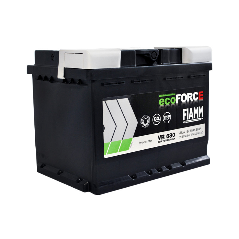 Автомобільний акумулятор FIAMM Ecoforce AGM 60Аh 680А R+ (VR680) (L2)
