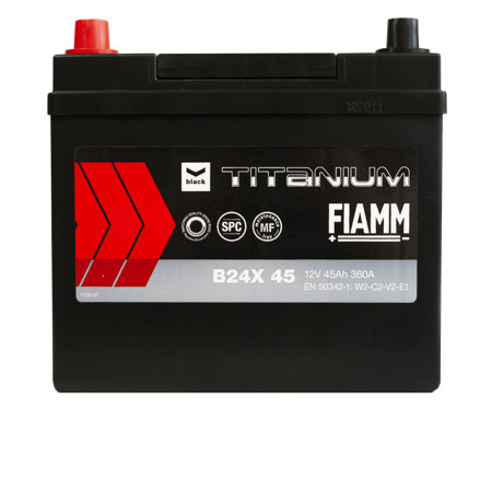 Автомобільний акумулятор FIAMM Titanium Black Asia 45Аh 360А L+ (B24)