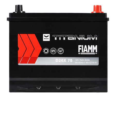 Автомобільний акумулятор FIAMM Titanium Black Asia 75Аh 640А R+ (D26)