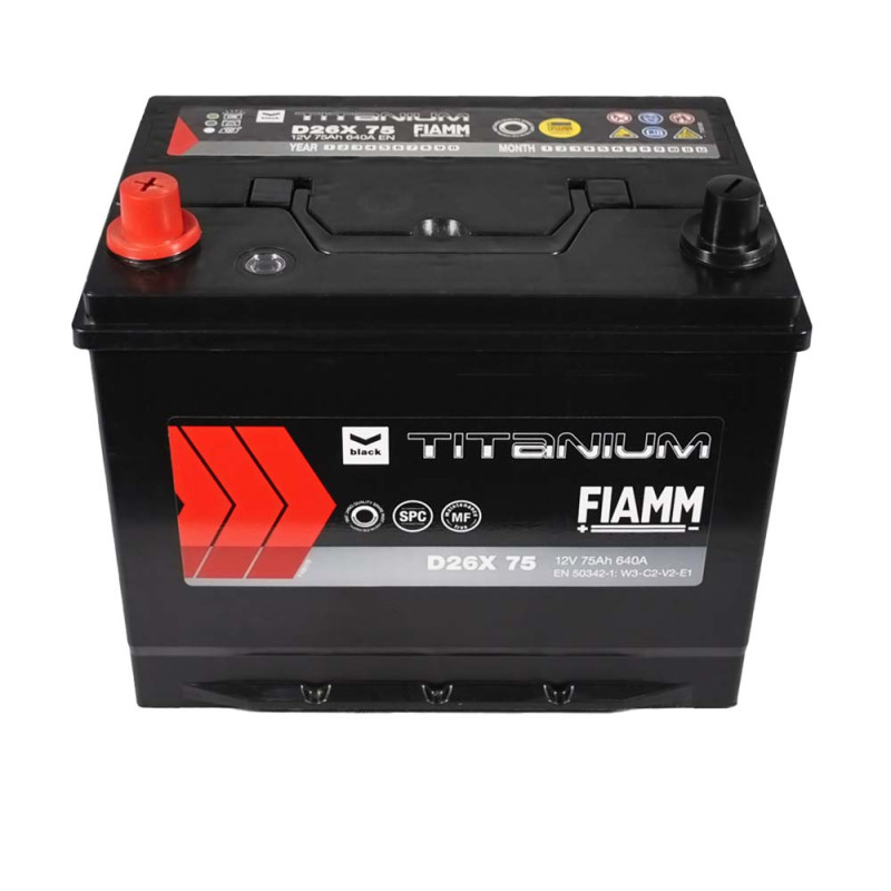 Автомобільний акумулятор FIAMM Titanium Black Asia 75Аh 640А L+ (D26)