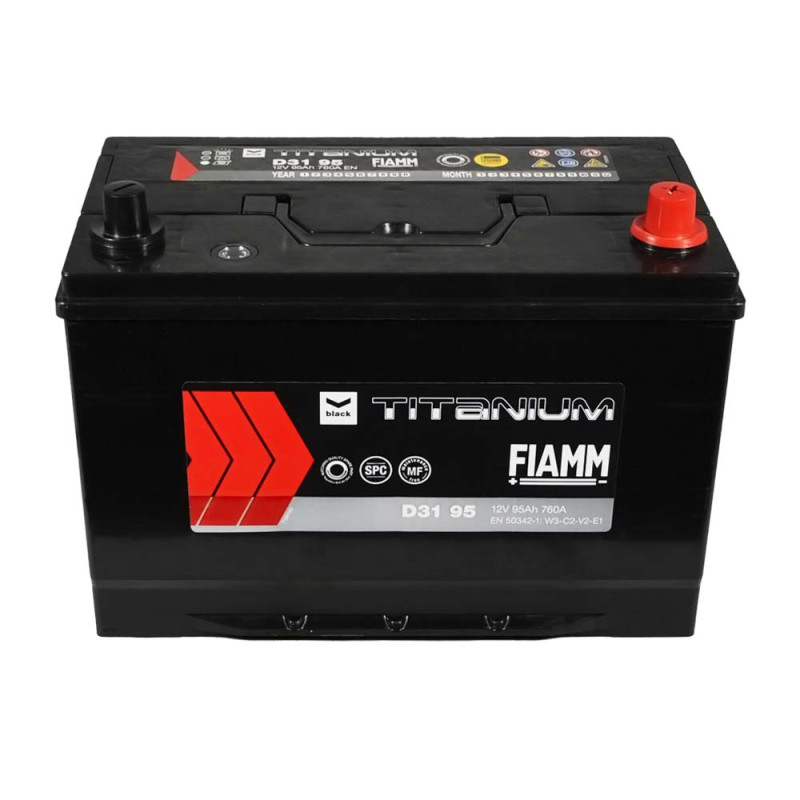 Автомобільний акумулятор FIAMM Titanium Black Asia 95Аh 760А R+ (D31)